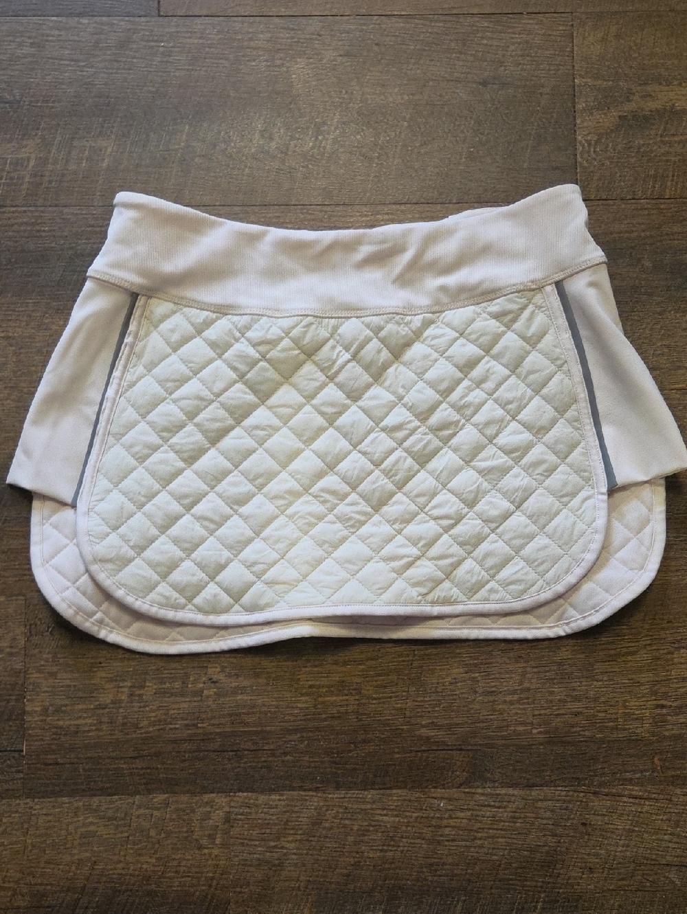 (#74) Kyodan Quilted Mini Skirt in Cream
